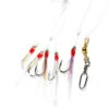 Fladen Feather Rig White With Flash And White Beads -Fanggerätelager 17 112 1 0r 1
