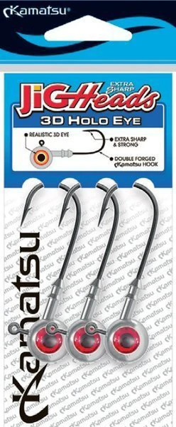 Kamatsu Jighead 3D Holo Red Eye (3pcs) 4 Kamatsu Jighead 3D Holo Red Eye (3pcs) – Bild 2