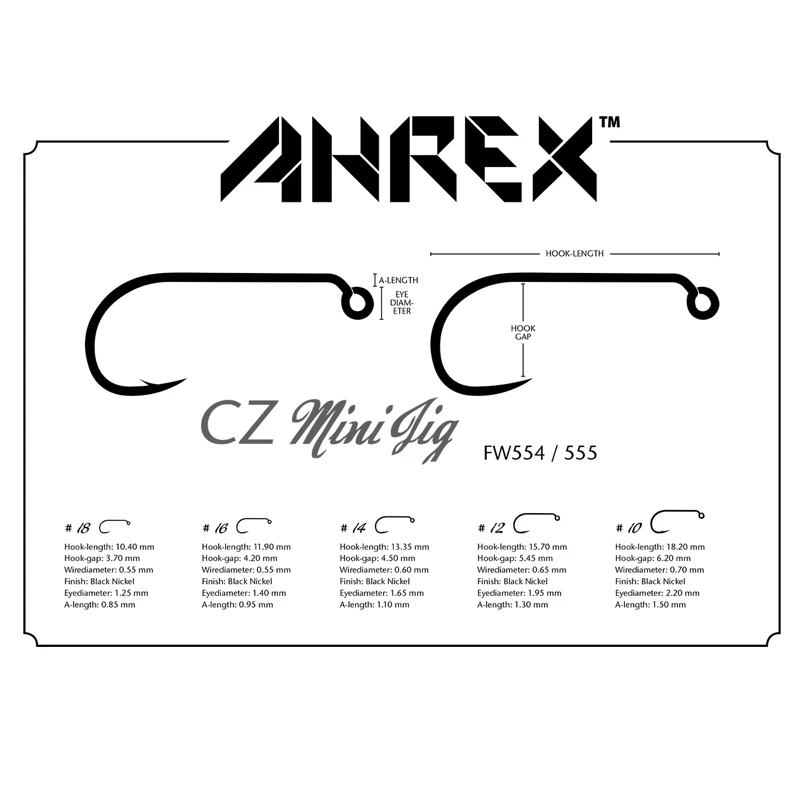Ahrex FW554 - CZ Mini Jig Barbed 3 Ahrex FW554 - CZ Mini Jig Barbed