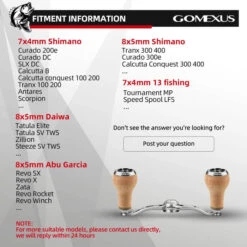 Gomexus Aluminum Double Handle With Cork Knob -Fanggerätelager BS100HCA27TNr 6