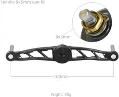 Gomexus Crank Handle Silver/Aurora Knob -Fanggerätelager BS120TN27TCJ1r 5