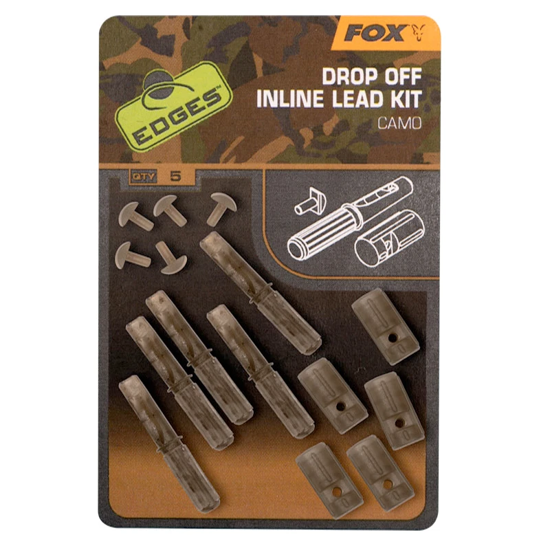 Fox Edges Camo Inline Lead Drop Off Kits 5pcs 3 Fox Edges Camo Inline Lead Drop Off Kits 5pcs